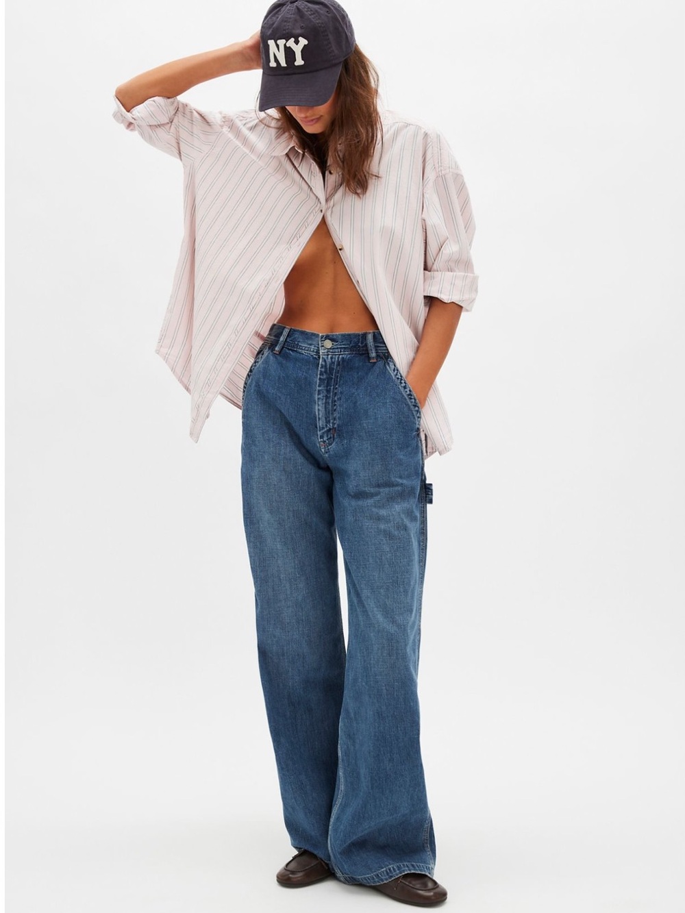 Denimist Teri wide-leg Carpenter jeans Shane Indigo